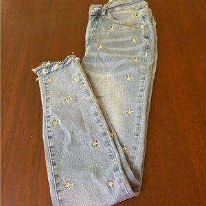 Judy Blue Light Blue Star-Studded Skinny Jeans